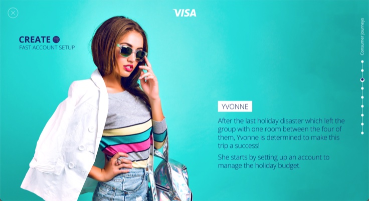 Visa Consumer Journeys - Create: Fast Account Setup with Yvonne